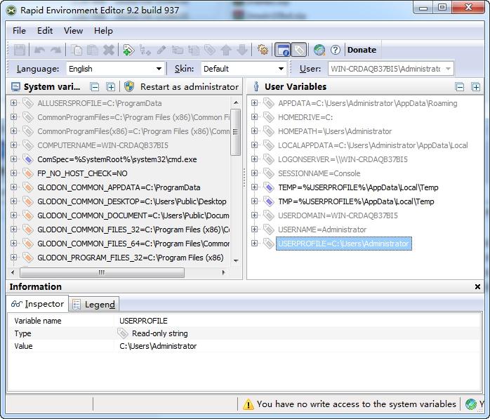 Rapid Environment Editor,环境变量,Environment.