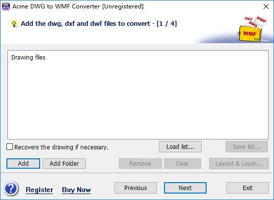 Acme DWG to WMF Converter下载,DWG转WMF工具,格式转换