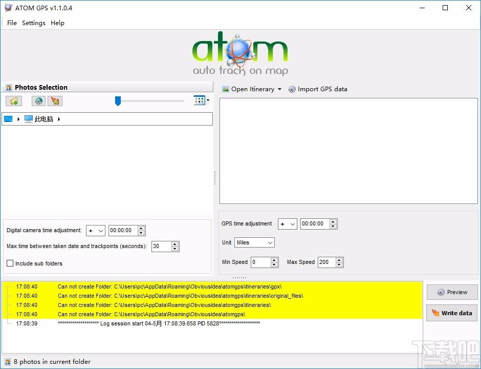 ATOM GPS下载,照片地理标记,图片处理,图片浏览